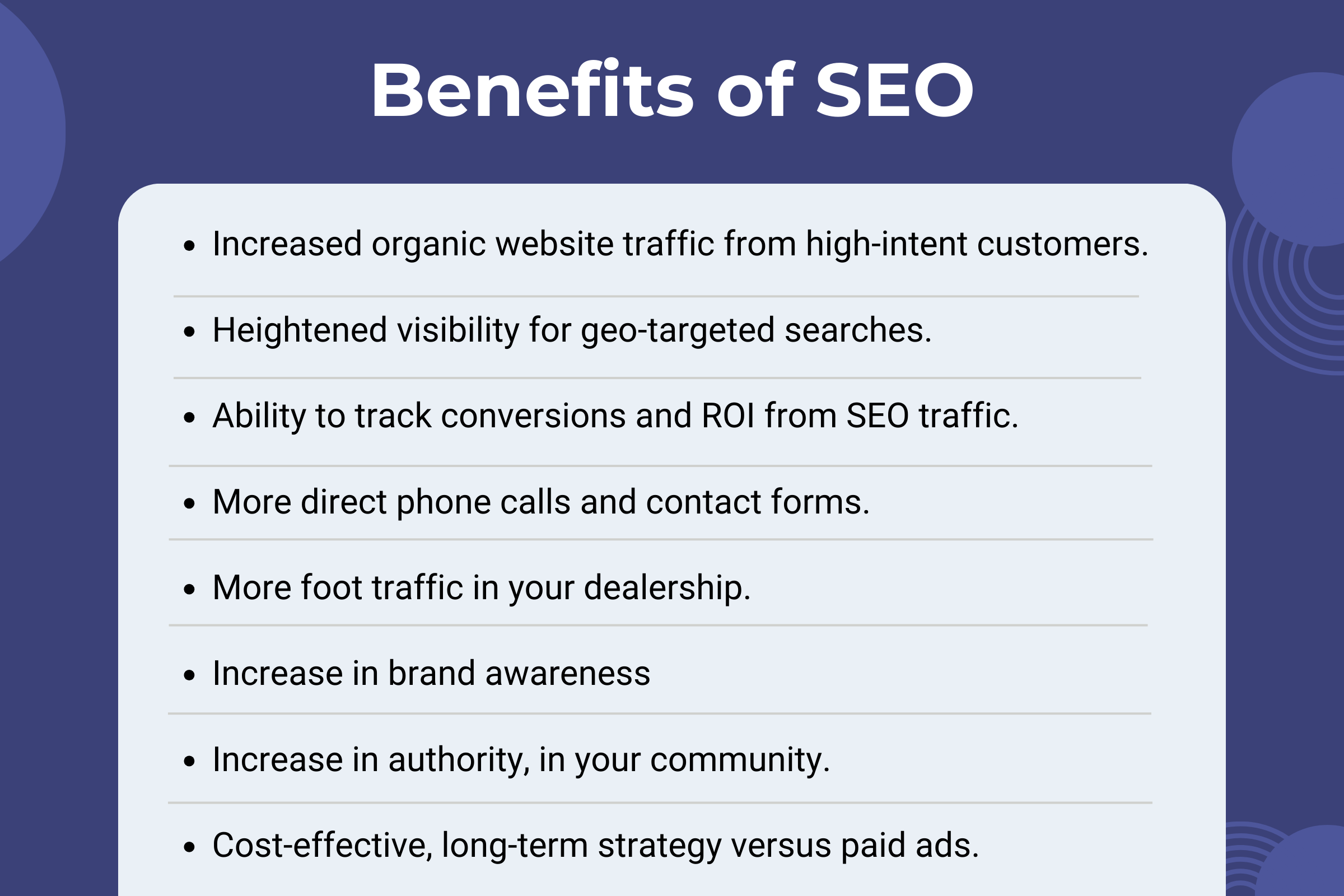 Benefits of SEO for Automotive